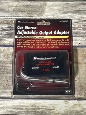 American International LC-502CL Car Stereo Adjustable Output Adapter - Black/Red